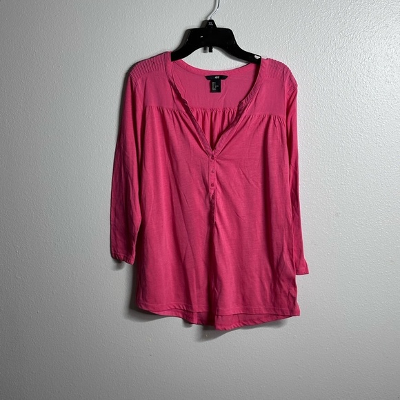 H&M Women Casual 3/4 Sleeve Pink Blouse Size S. - Picture 1 of 7